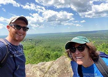 man and woman on mountain